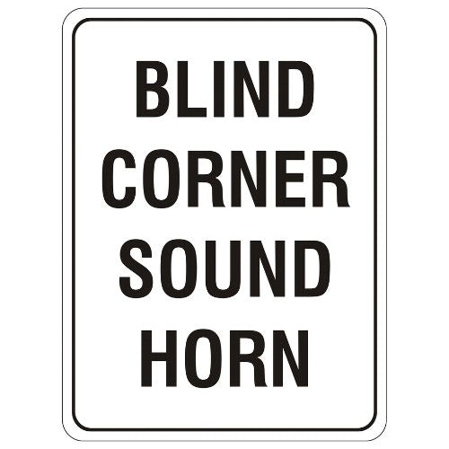 Mandatory – Blind Corner Sound Horn Sign