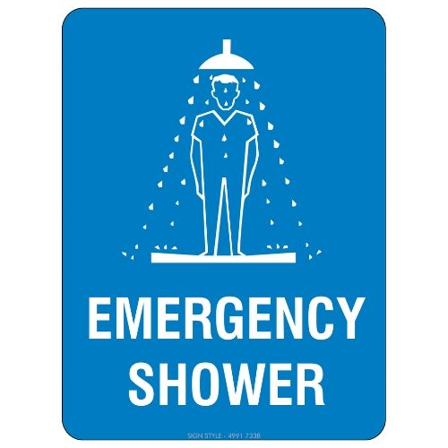 Mandatory – Emergency Shower Sign